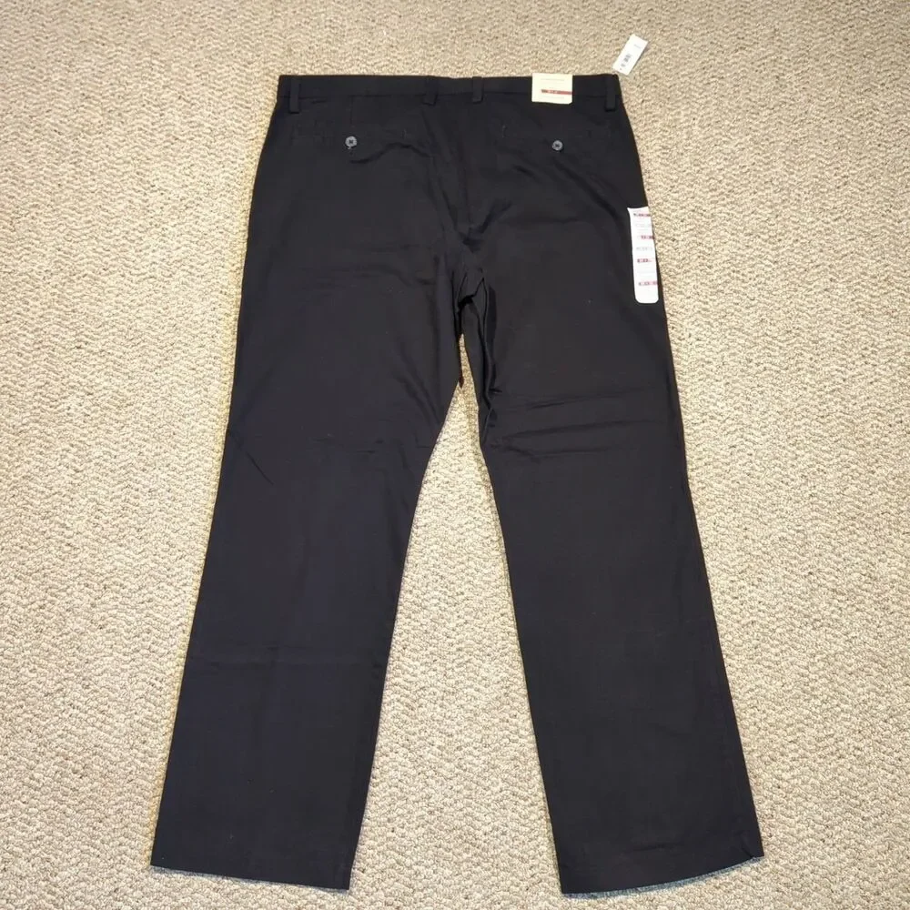 Old Navy Classic Straight Pants Mens 38x32 Black Chinos Khakis Preppy